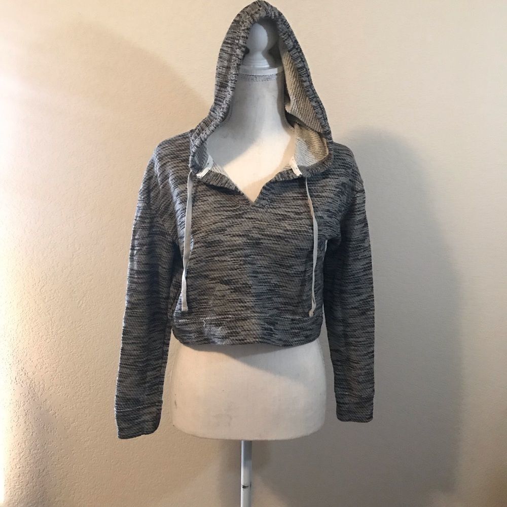 Anthropologie cropped hoodie sweatshirt